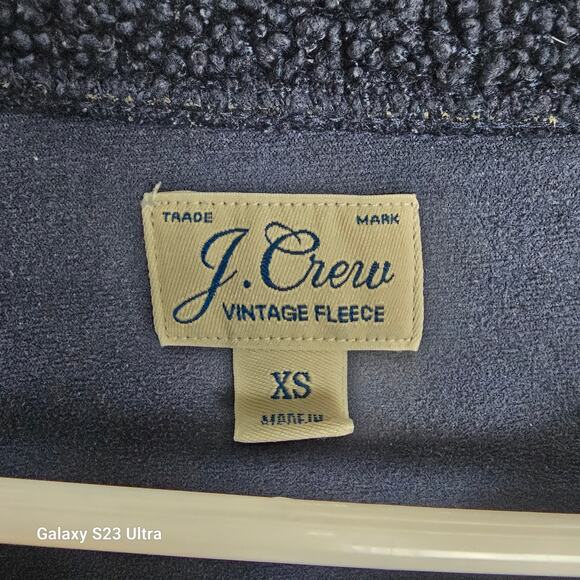 J Crew Sweater Women XS Navy Vintage Fleece Sweater Women Pullover Sweater - Picture 6 of 8